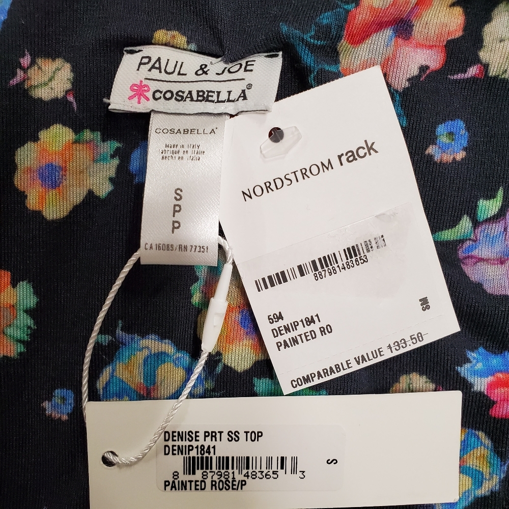 PAUL & JOE Painted Rose Denise Button Top - Picture 12 of 13